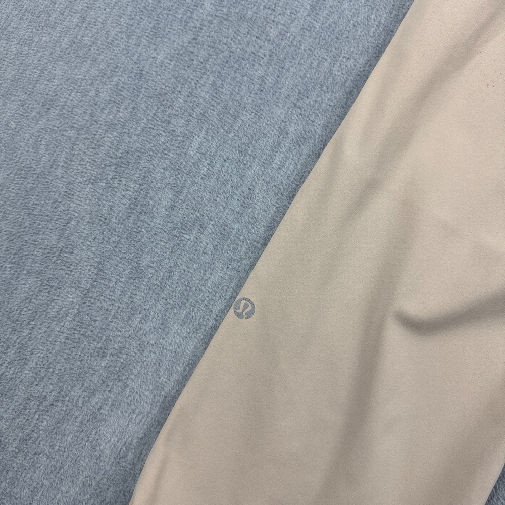 Lululemon Pants Womens 30 Beige Stretch Crop 23" Elastic‎ Waist Wide Leg Comfort - Picture 10 of 12
